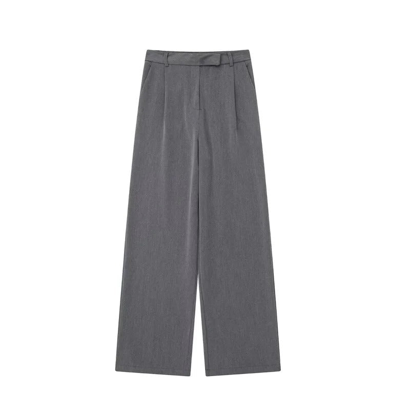 Baggy-byxor med hög midja för kvinnor