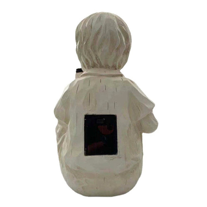 Solcelle hagestatue: Flicka med ildfluer, 22.5 cm