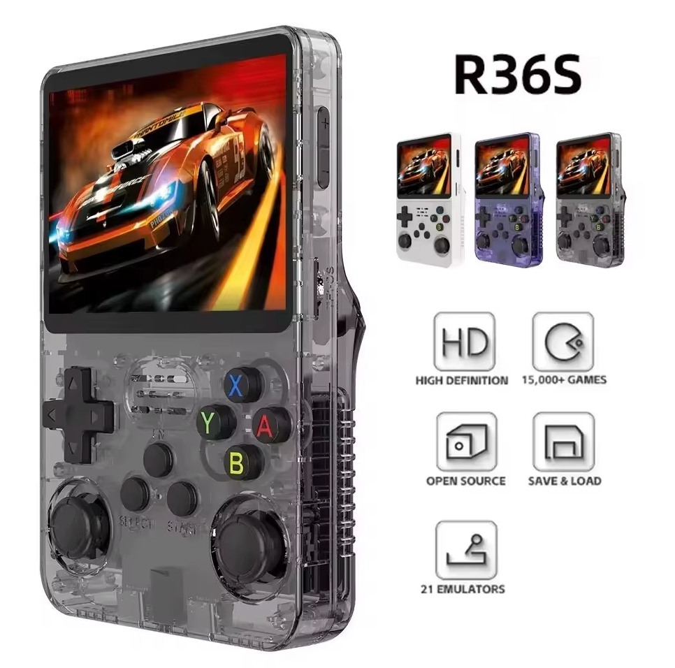 R36S Retro Spillkonsoll - 128GB - Över 20 000 Spill