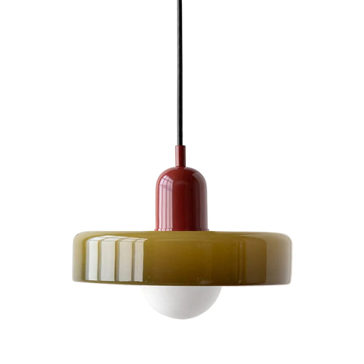 Hengende Lampa i Färgat Glas för Hemmet – Modern Belysning