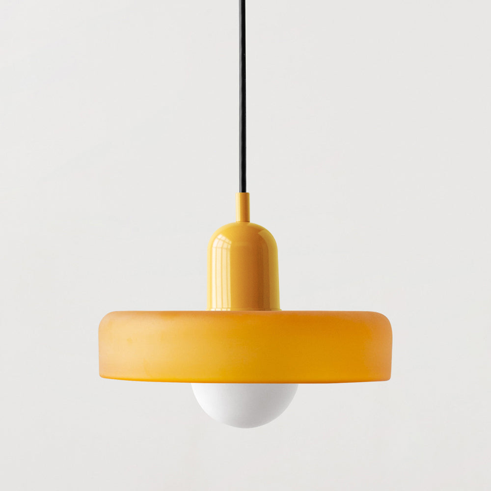 Hengende Lampa i Färgat Glas för Hemmet – Modern Belysning