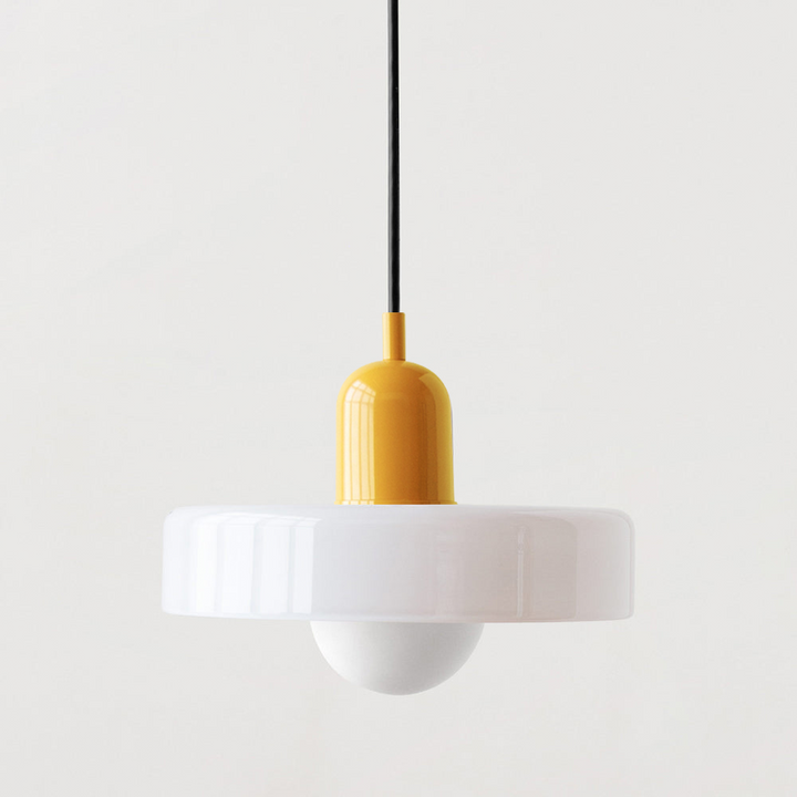 Hengende Lampa i Färgat Glas för Hemmet – Modern Belysning