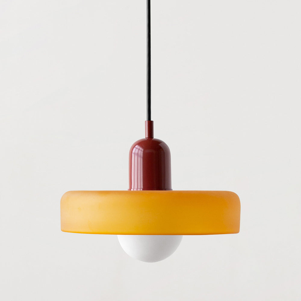 Hengende Lampa i Färgat Glas för Hemmet – Modern Belysning