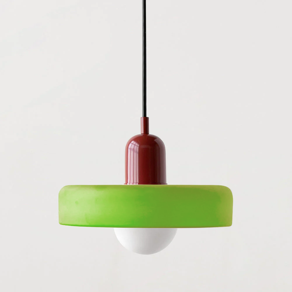 Hengende Lampa i Färgat Glas för Hemmet – Modern Belysning
