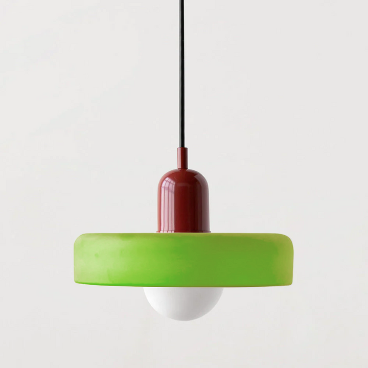 Hengende Lampa i Färgat Glas för Hemmet – Modern Belysning