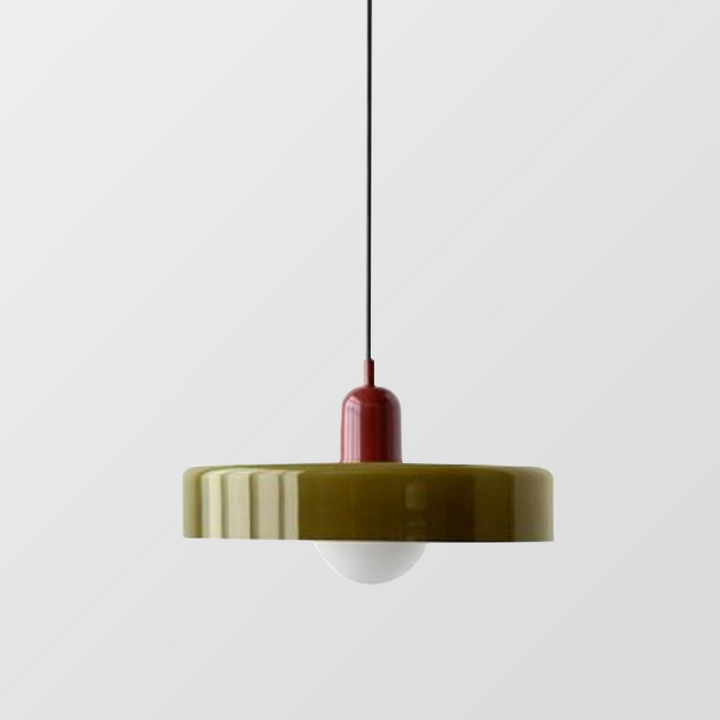 Hengende Lampa i Färgat Glas för Hemmet – Modern Belysning