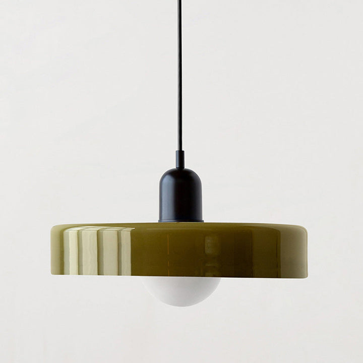 Hengende Lampa i Färgat Glas för Hemmet – Modern Belysning