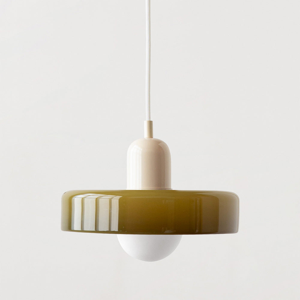 Hengende Lampa i Färgat Glas för Hemmet – Modern Belysning