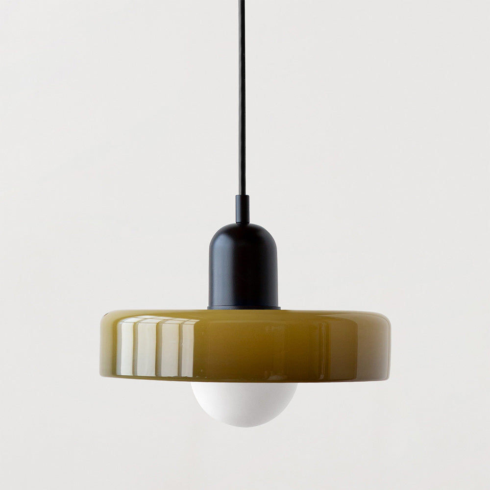 Hengende Lampa i Färgat Glas för Hemmet – Modern Belysning