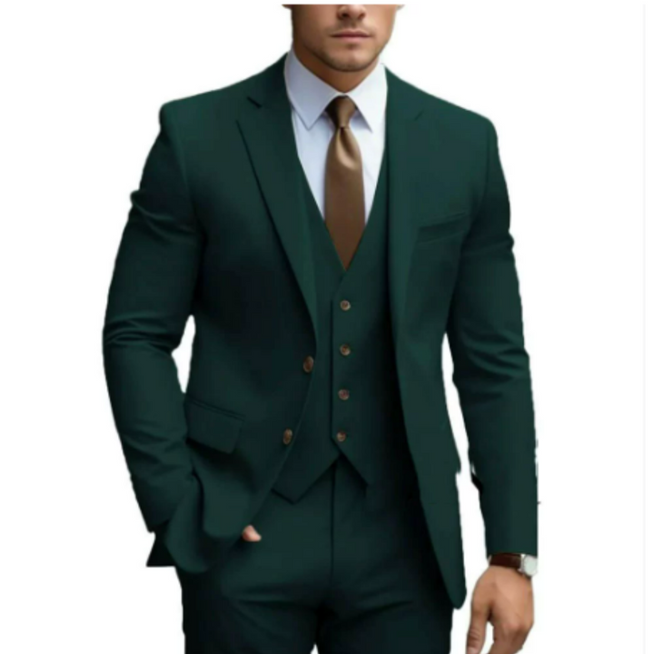 Herr 3-Delt Dress med Väst för Bröllop och Formella Tillfällen