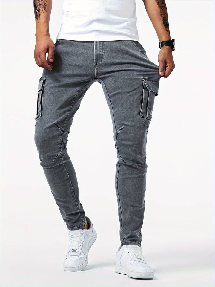 Herr Cargo Jeans: Flexibel Komfort och Praktisk Stil