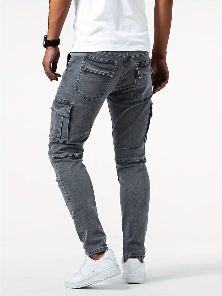 Herr Cargo Jeans: Flexibel Komfort och Praktisk Stil