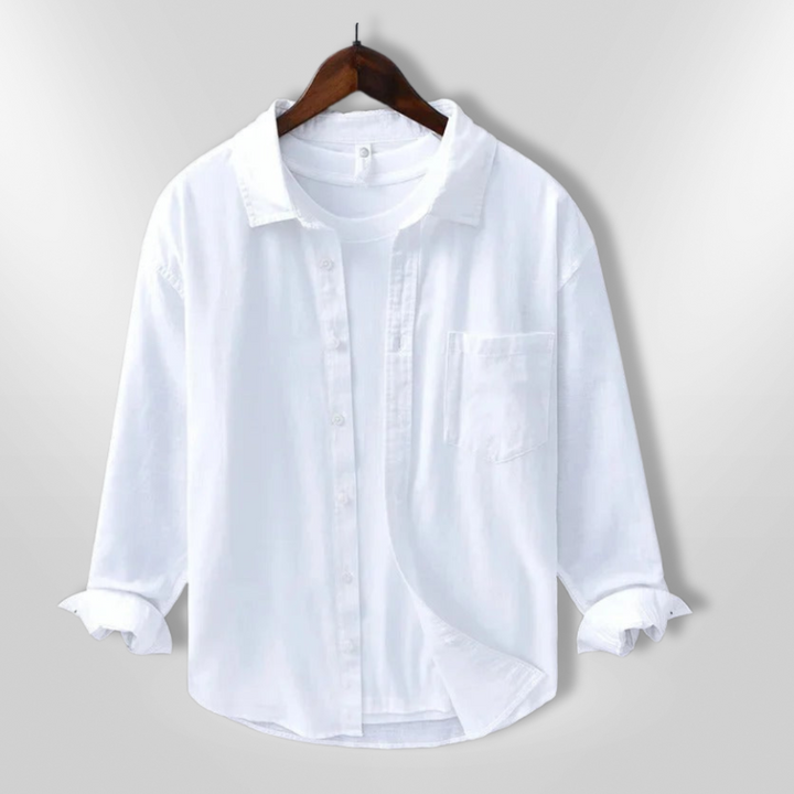 Herr Chemise för Komfort och Avslappnad Stil