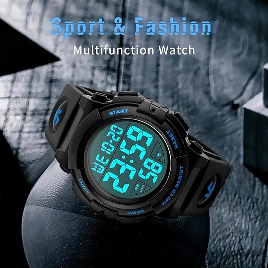 Herr Sportsklokke Digital Militär Stil