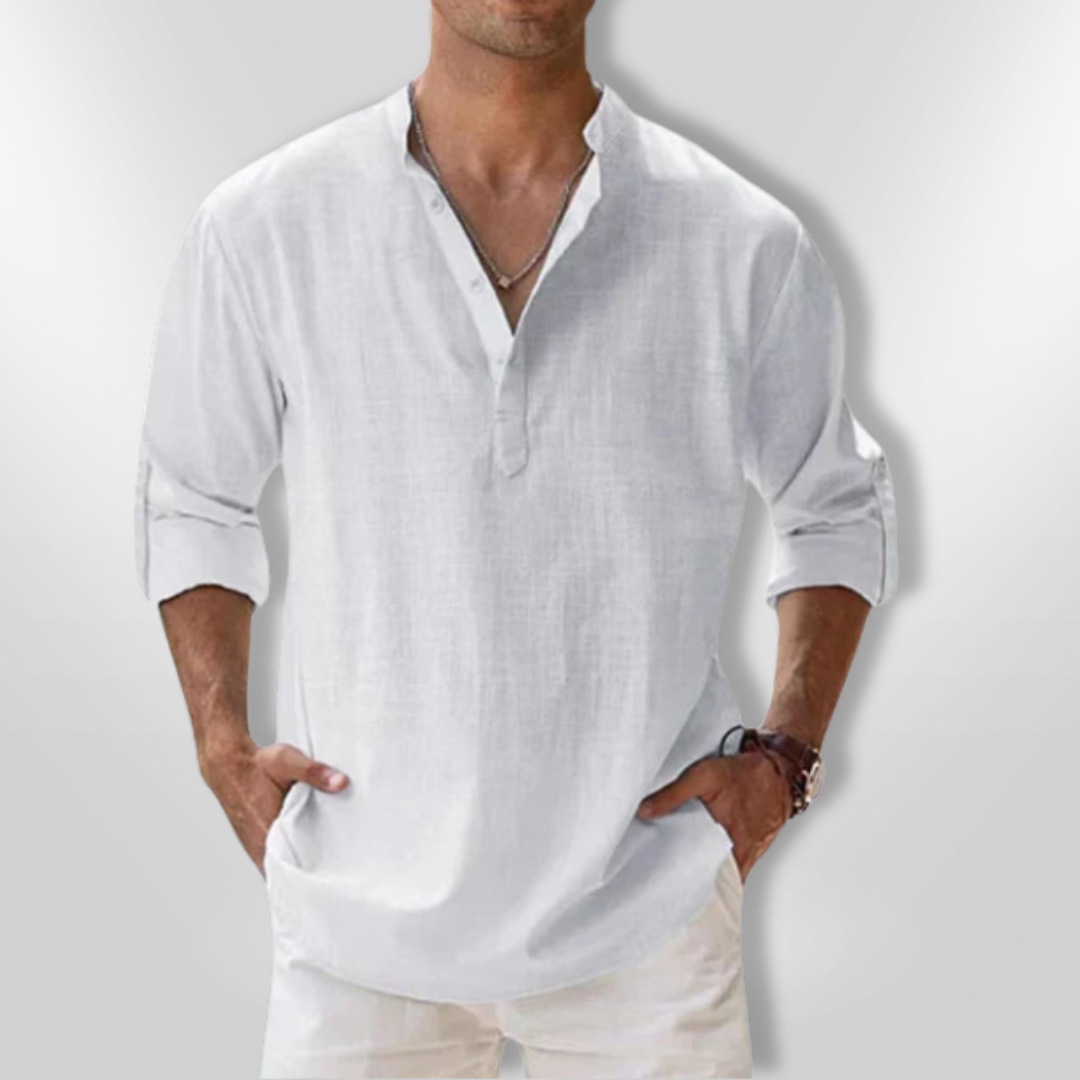 Herr Polo med Tunisisk Krage – Bekväm &amp; Stilfull