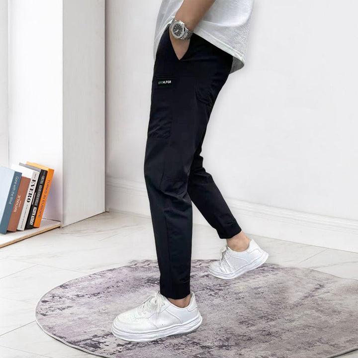 Herr Skinny Cargo-byxor - Flera Fickor | Hög Stretch