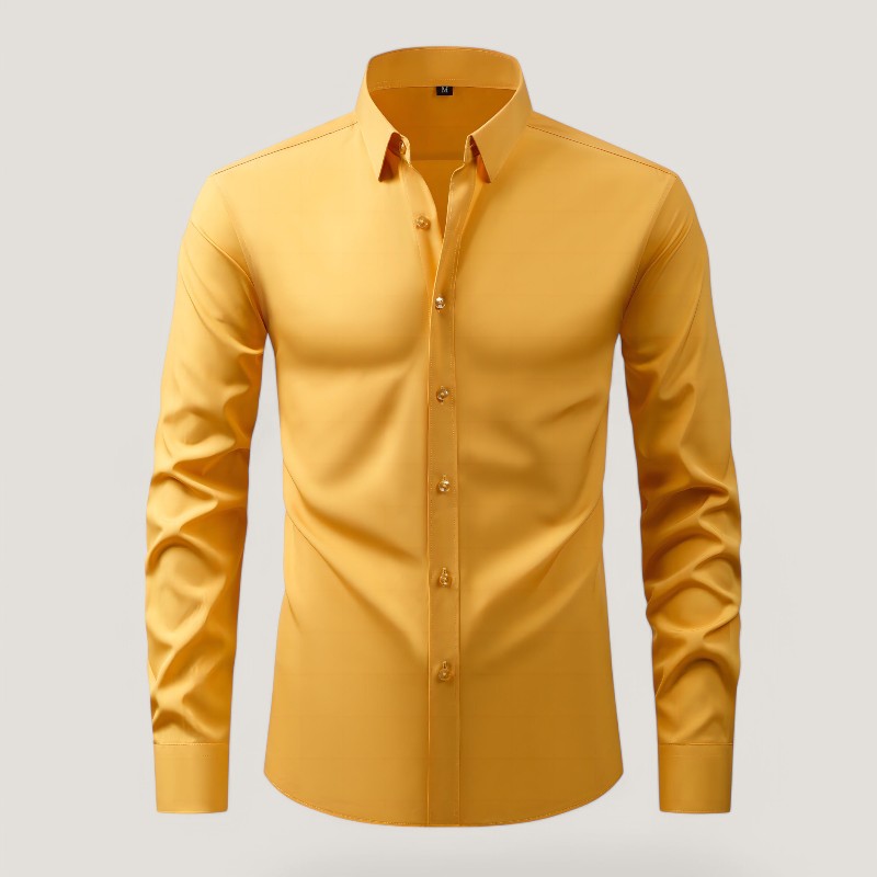 Herr Slim-Fit Skjorta – Bekväm &amp; Rynkefri