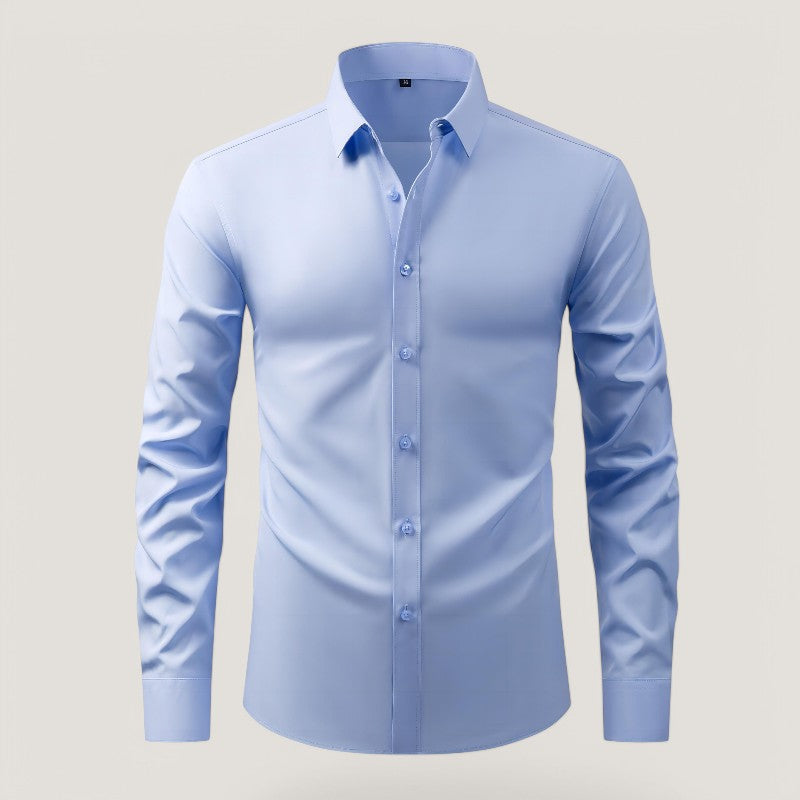 Herr Slim-Fit Skjorta – Bekväm &amp; Rynkefri