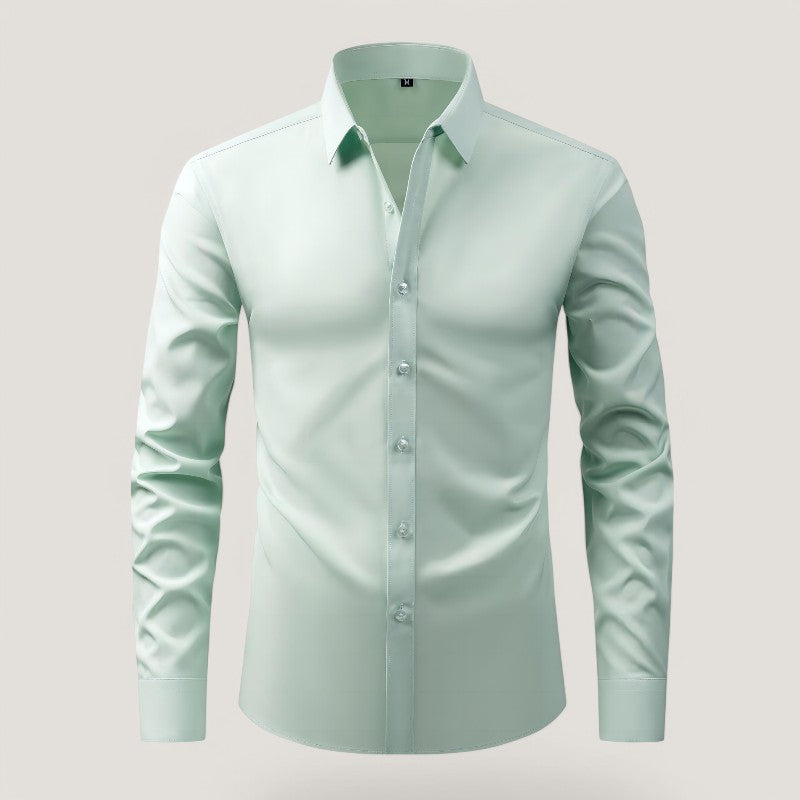 Herr Slim-Fit Skjorta – Bekväm &amp; Rynkefri