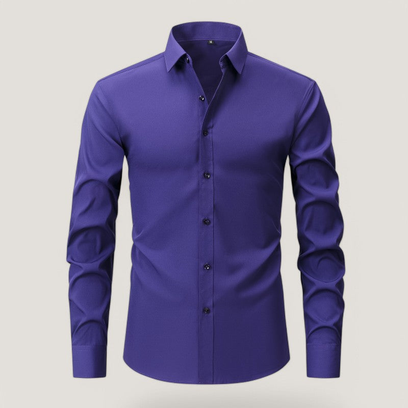 Herr Slim-Fit Skjorta – Bekväm &amp; Rynkefri
