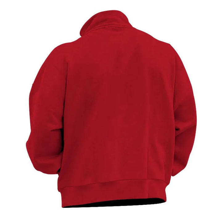 Herr Sweatshirt med Halv Blixtlås &amp; Ståkrage – Bekväm &amp; Stilfull