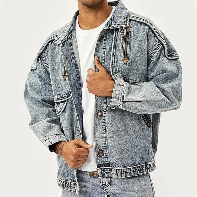 Herr Vintage Jacka – Tidlös Stil för Alla Tillfällen
