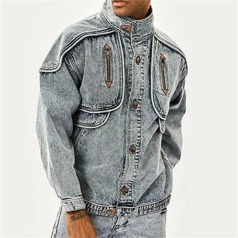 Herr Vintage Jacka – Tidlös Stil för Alla Tillfällen