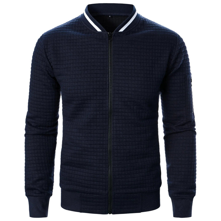 Herr Cardigan med Blixtlås – Stilren och Bekväm