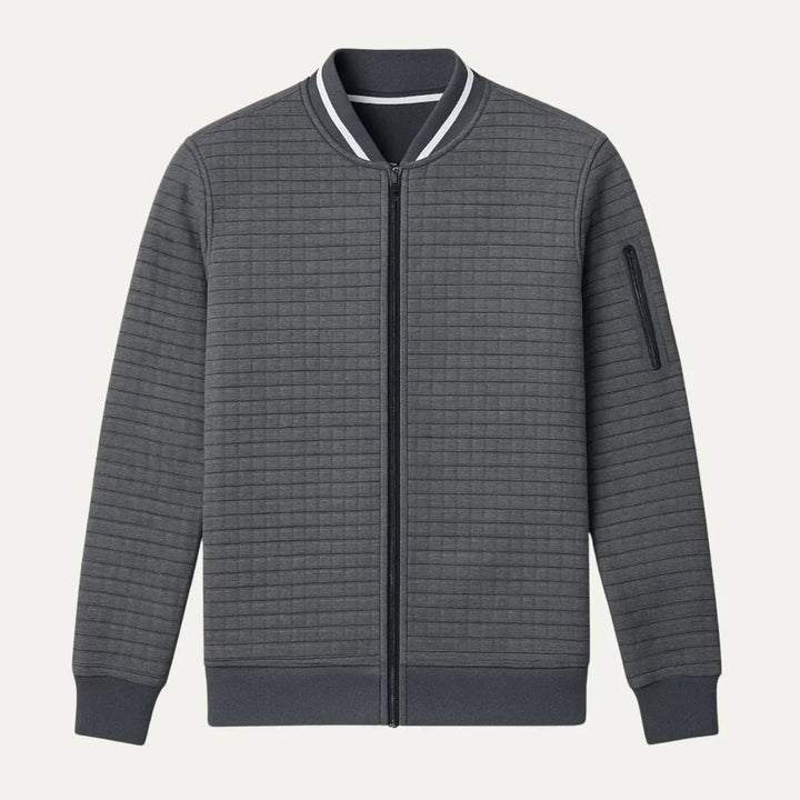 Herr Cardigan med Blixtlås – Stilren och Bekväm