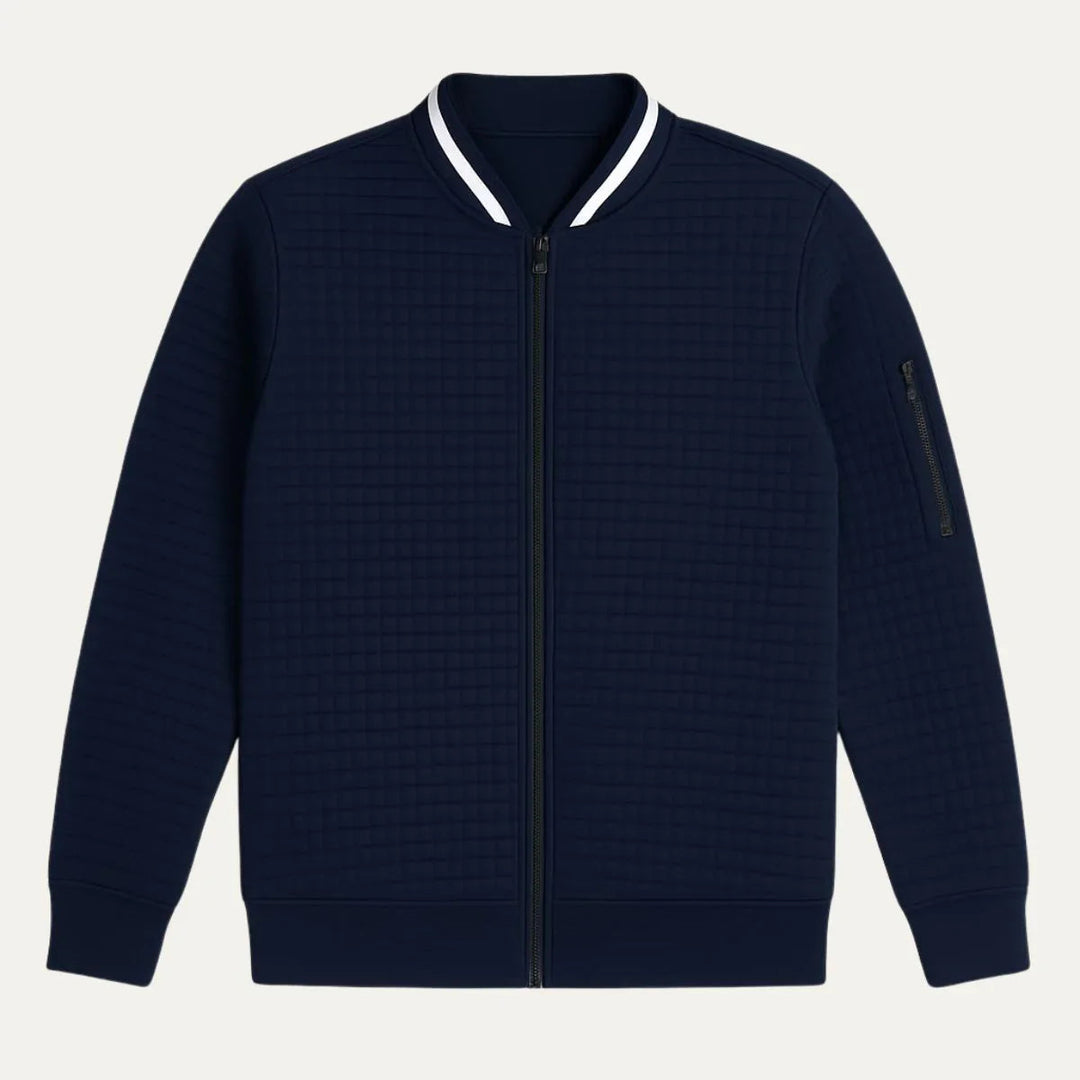 Herr Cardigan med Blixtlås – Stilren och Bekväm