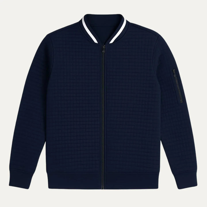Herr Cardigan med Blixtlås – Stilren och Bekväm
