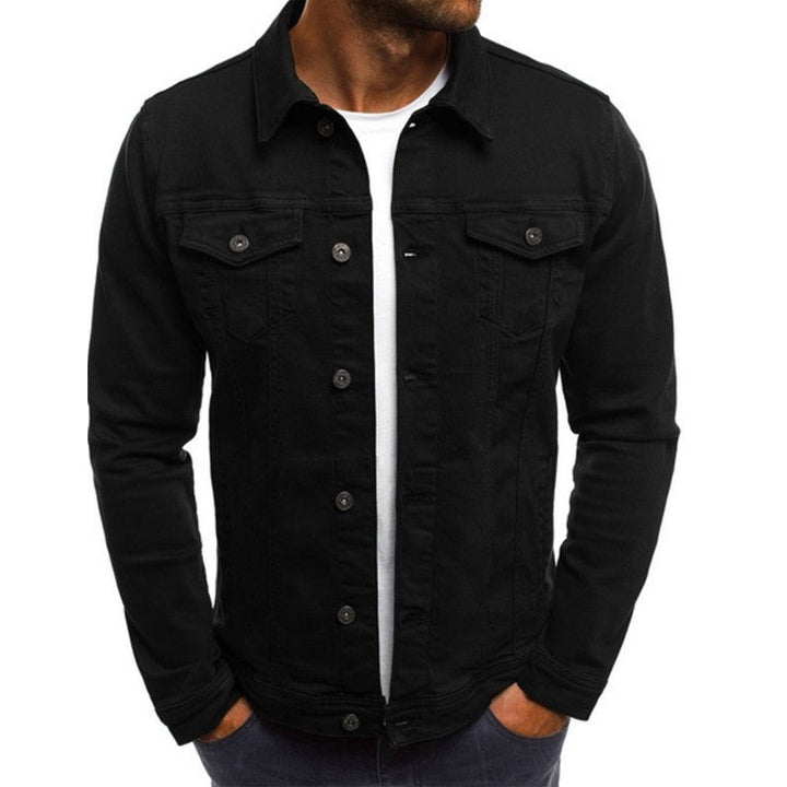Herrejakke i Denimstil med Bekväm Passform för Varje Tillfälle