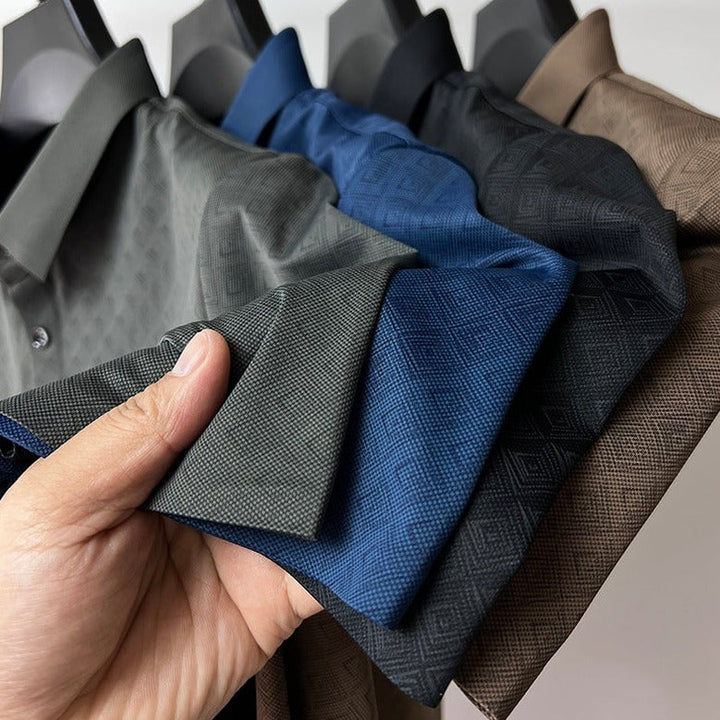 Herr Polo Skjorta i Nanosilk – Klassisk Komfort &amp; Stil