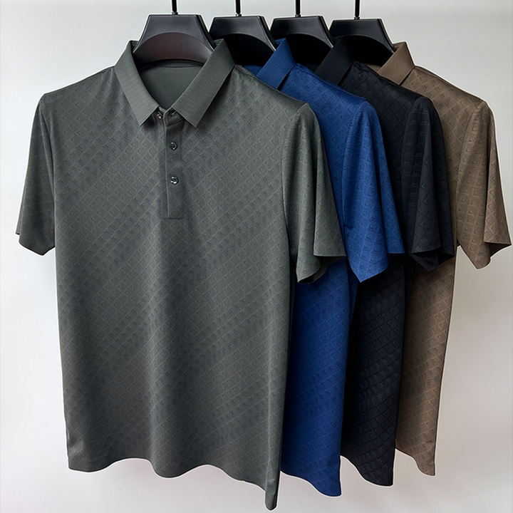 Herr Polo Skjorta i Nanosilk – Klassisk Komfort &amp; Stil