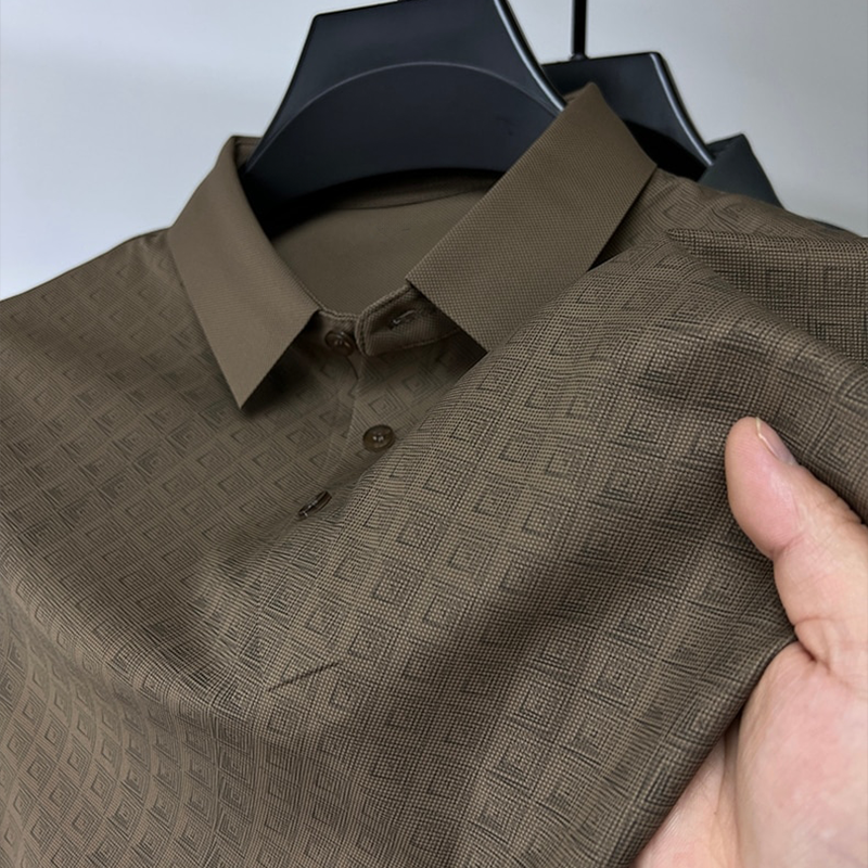 Herr Polo Skjorta i Nanosilk – Klassisk Komfort &amp; Stil