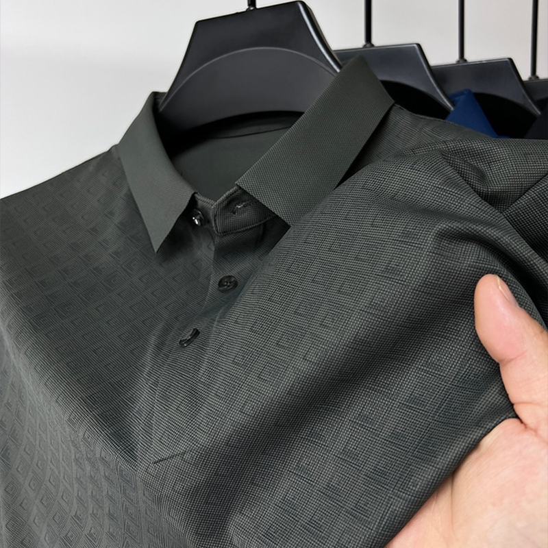Herr Polo Skjorta i Nanosilk – Klassisk Komfort &amp; Stil