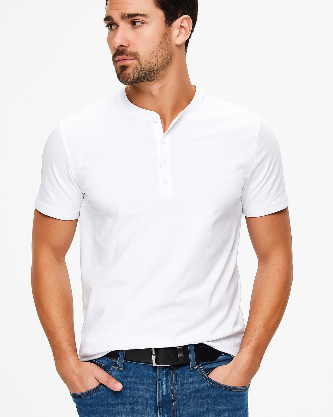 Herres Henley Skjorta – Stil och Komfort med Korta Ärmar