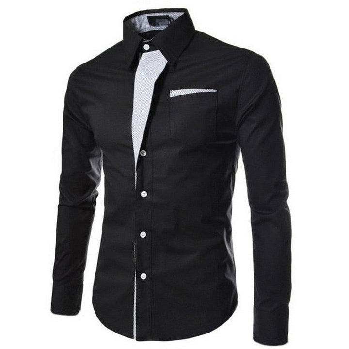 T-skjorta för män, slim fit, långärmad
