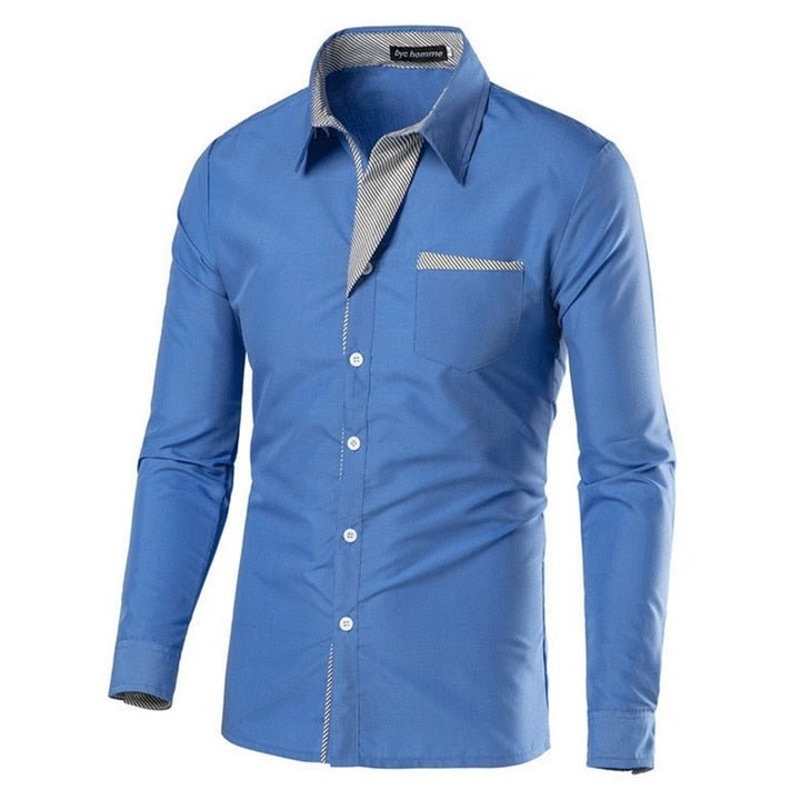 T-skjorta för män, slim fit, långärmad
