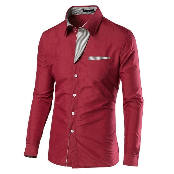 T-skjorta för män, slim fit, långärmad