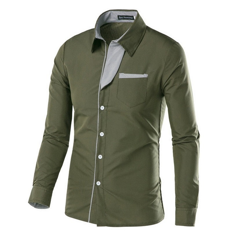 T-skjorta för män, slim fit, långärmad