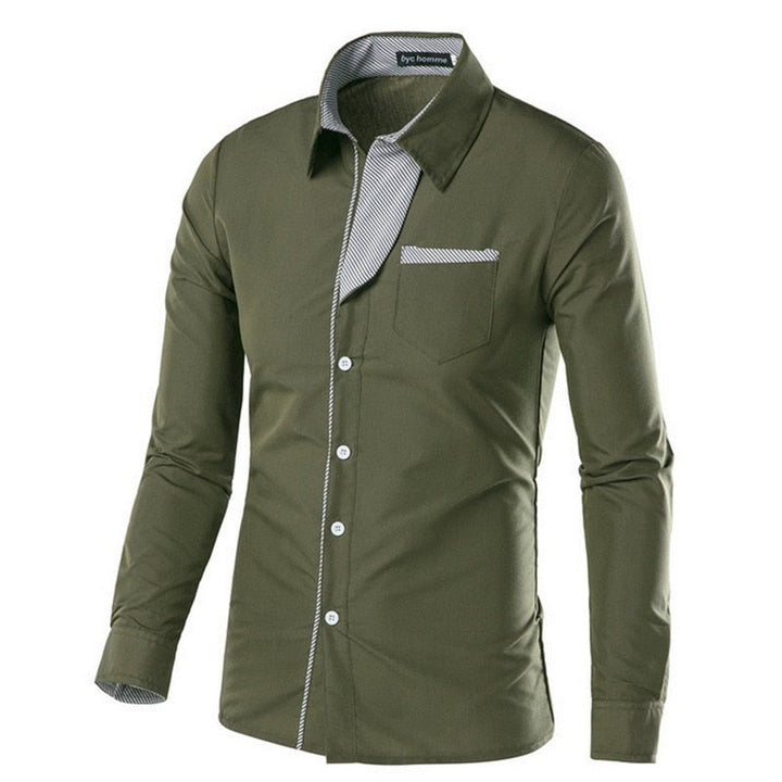 T-skjorta för män, slim fit, långärmad