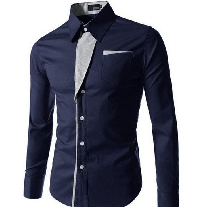 T-skjorta för män, slim fit, långärmad