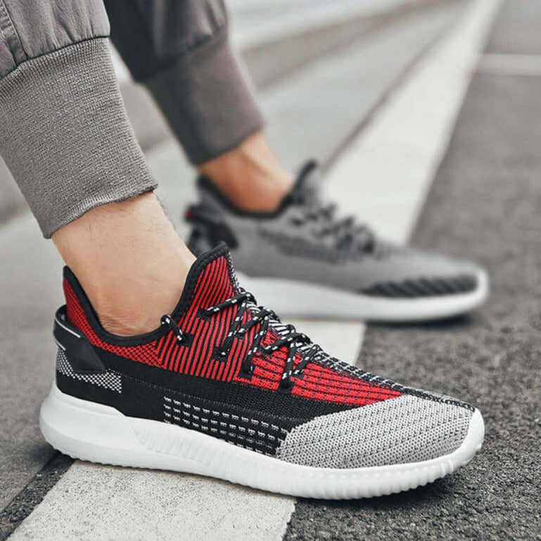 Herr Komfort Sneakers | Andningsbar Vevd Design