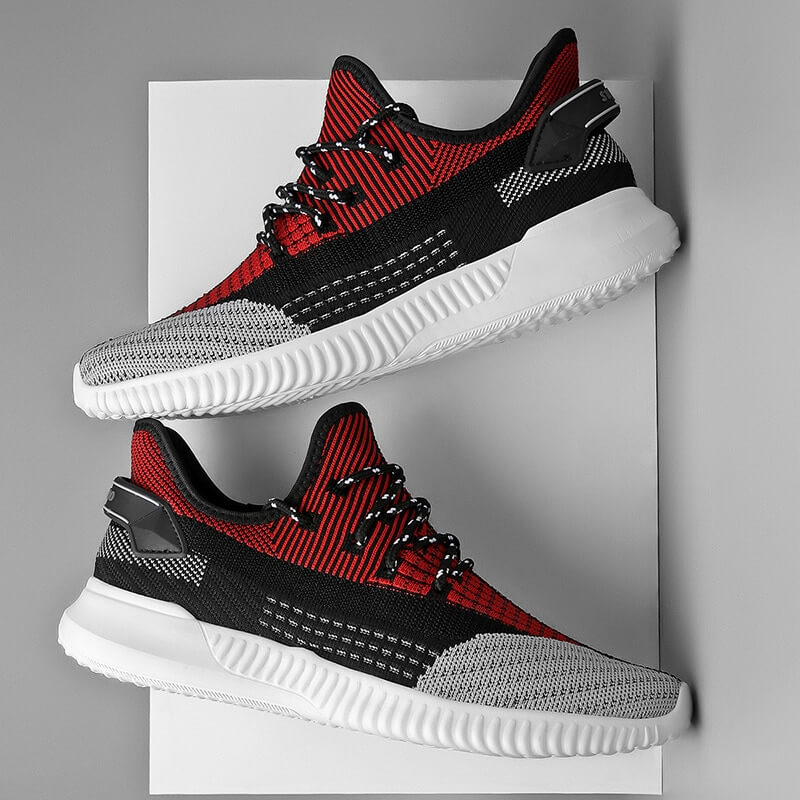 Herr Komfort Sneakers | Andningsbar Vevd Design