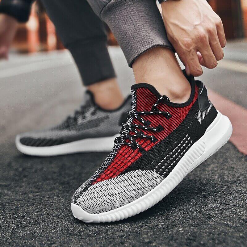 Herr Komfort Sneakers | Andningsbar Vevd Design