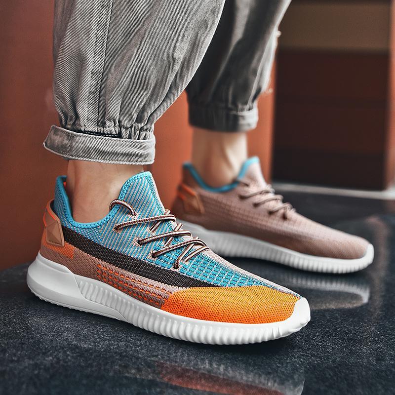 Herr Komfort Sneakers | Andningsbar Vevd Design