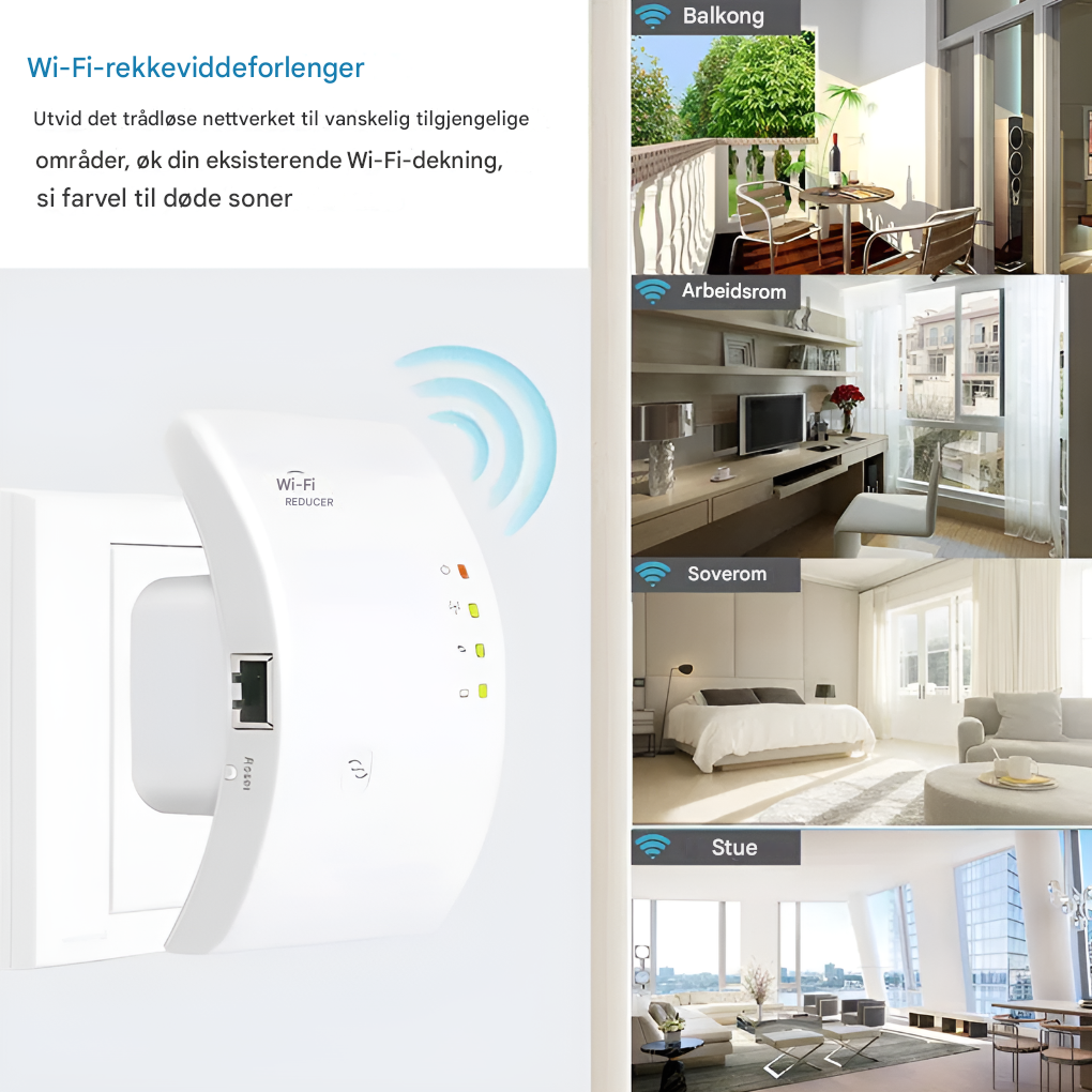 Trådlös WiFi-signalforsterker för Stabilt Internett