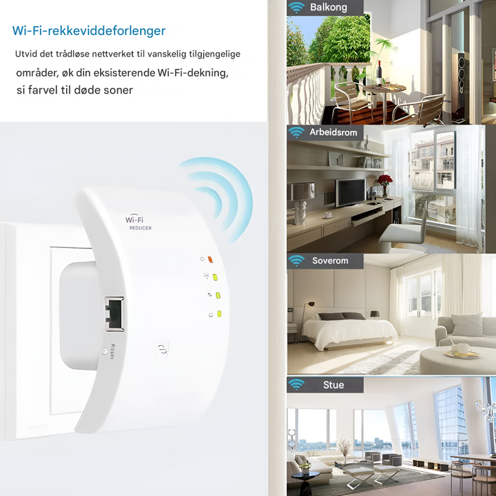 Trådlös WiFi-signalforsterker för Stabilt Internett