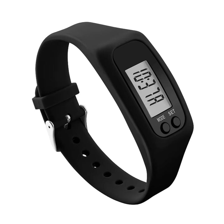 Unisex Aktivitetsklokke med Skritteller och LED-Display